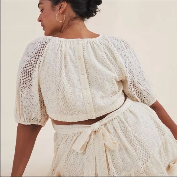 Anthropologie Verb Agneza Embroidered Lace Boho Cottagecore Midi Maxi Dress 12 - Picture 2 of 16